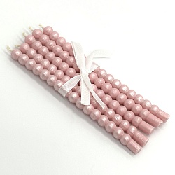 Свечи жемчуг "Перламутровый розовый" 12 см, 5 шт