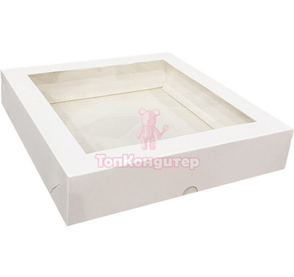 Коробка для клубники в шоколаде 20 см*20 см*4 см белая