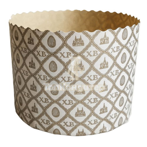 Форма бумажная для кулича "ХВ ЖЕМЧУГ" d= 13,4 см x h= 10 см