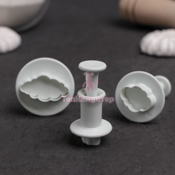 Набор плунжеров кондитерских Доляна «Облака», 3 шт