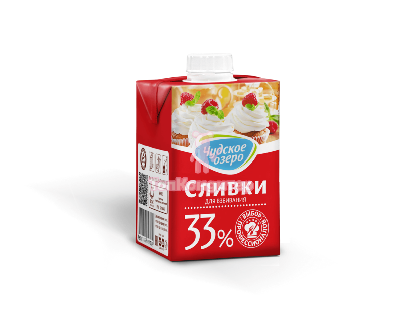 Сливки "Чудское озеро" 33% 0,5 л