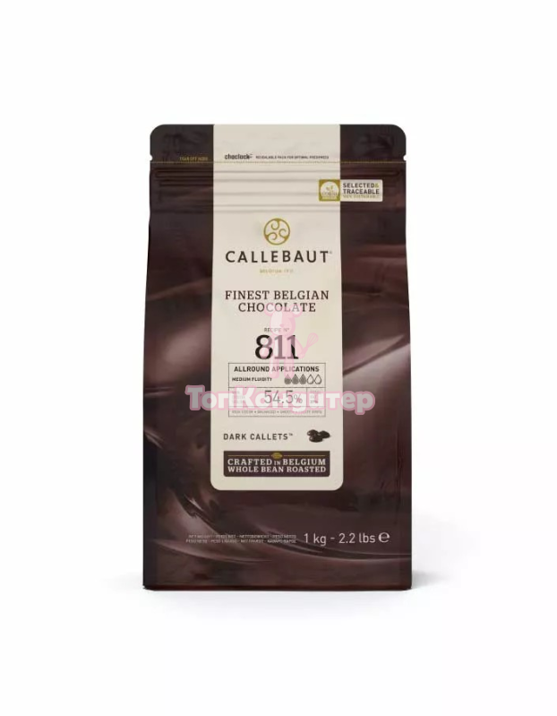 Шоколад темный Callebaut в галлетах 54,5% 811 1 кг