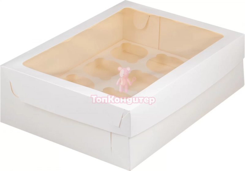 Коробка на 12 капкейков белая