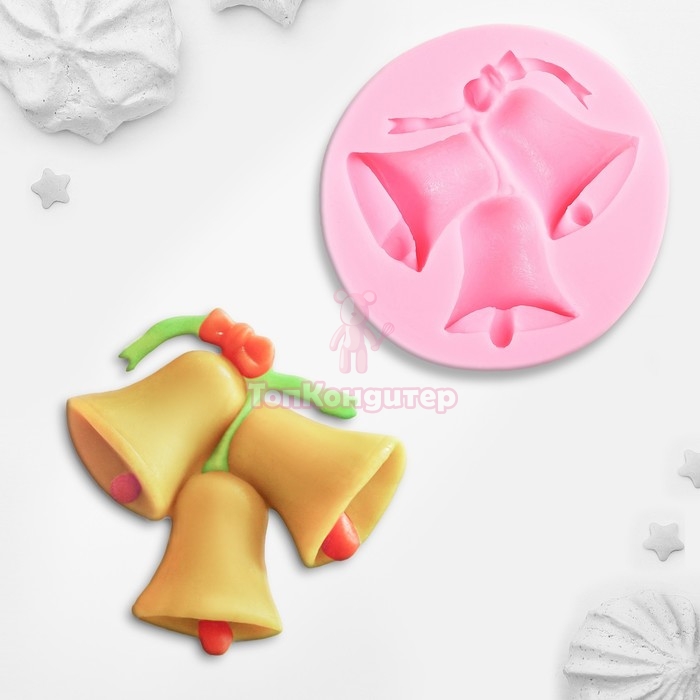 Молд 7х7х1,5 см "Колокольчики крупные"