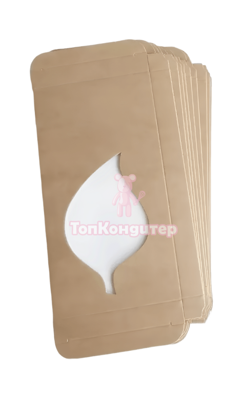 Коробка для шоколадной плитки 16 см*8,5 см*1,5  см "Листик"
