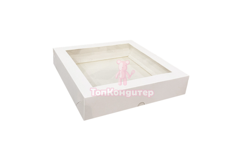 Коробка для клубники в шоколаде 15 см*15 см*4 см белая