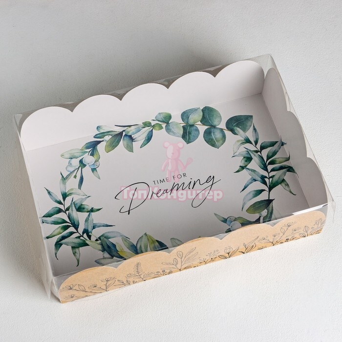 Коробка для пирожных 30 см*20 см*8 см "Крафт"