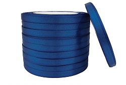 Лента атласная 0,6 см Синий 23 м