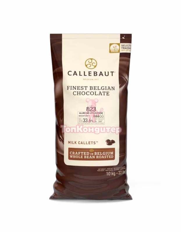 Шоколад молочный Callebaut в галлетах 33,6% 823 10 кг