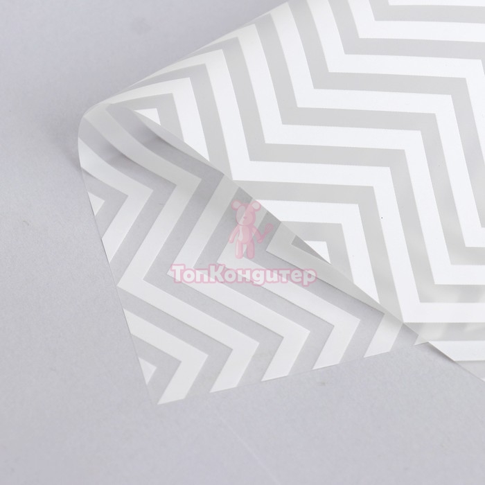 Плёнка матовая с рисунком "Волна", цвет белый, 57 х 57 см